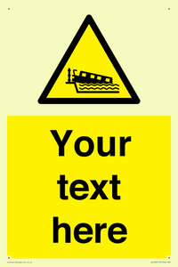 Custom warning grounding narrow boat on lock cill